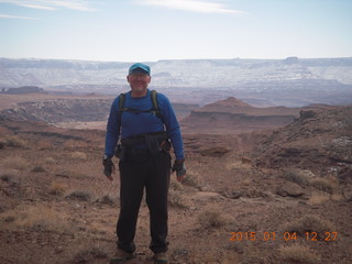 64 8v4. Canyonlands National Park - Lathrop trail hike - Adam (tripod and timer)