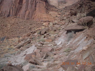 66 8v4. Canyonlands National Park - Lathrop trail hike - beginning the long stair climb back up
