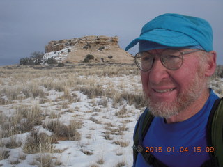 Canyonlands National Park - Lathrop trail hike - Adam running (back)