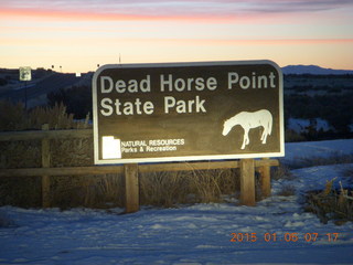 Dead Horse Point State Park entrance sign