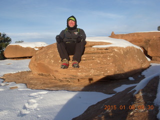 23 8v5. Dead Horse Point State Park hike - biscuit rock - Adam (tripod and timer)