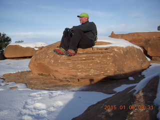 25 8v5. Dead Horse Point State Park hike - biscuit rock - Adam (tripod and timer)