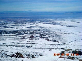 76 8v5. aerial - snowy canyonlands
