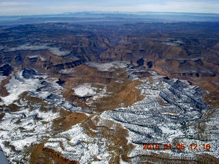 85 8v5. aerial - snowy canyonlands