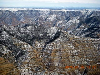 87 8v5. aerial - snowy canyonlands - Desolation Canyon