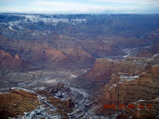 88 8v5. aerial - snowy canyonlands - Desolation Canyon