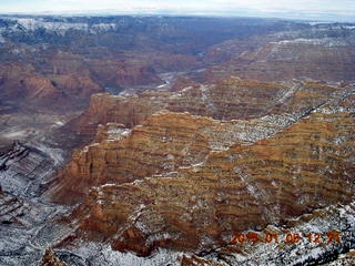 90 8v5. aerial - snowy canyonlands - Desolation Canyon