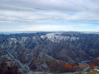 92 8v5. aerial - snowy canyonlands - Desolation Canyon