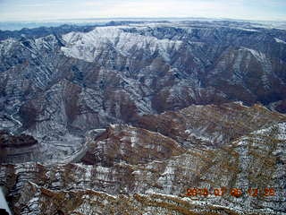 93 8v5. aerial - snowy canyonlands - Desolation Canyon
