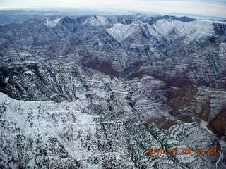 96 8v5. aerial - snowy canyonlands - Desolation Canyon