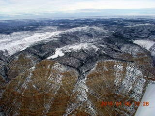 97 8v5. aerial - snowy canyonlands - Desolation Canyon