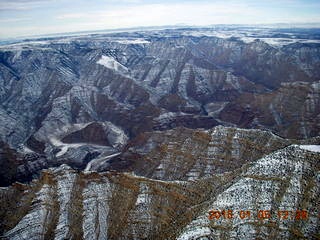 98 8v5. aerial - snowy canyonlands - Desolation Canyon