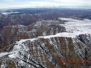 aerial - snowy canyonlands - Desolation Canyon