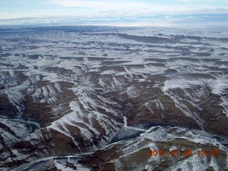 103 8v5. aerial - snowy canyonlands - Sand Wash area