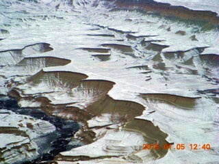 112 8v5. aerial - snowy canyonlands - Sand Wash airstrip