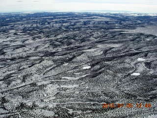 119 8v5. aerial - snowy canyonlands - Sand Wash area