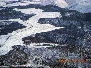 124 8v5. aerial - snowy canyonlands - Book Cliffs - Moon Ridge airstrip