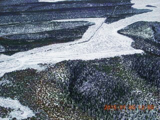 aerial - snowy canyonlands - Sand Wash airstrip