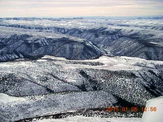 128 8v5. aerial - snowy canyonlands - Book Cliffs