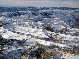142 8v5. aerial - snowy canyonlands - Book Cliffs