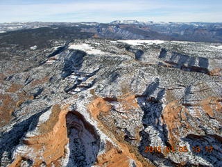 150 8v5. aerial - snowy canyonlands - Colorado hills