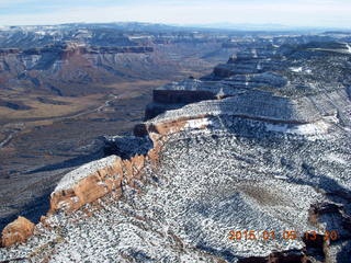 154 8v5. aerial - snowy canyonlands - Colorado hills