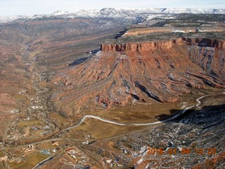 166 8v5. aerial - snowy canyonlands - Colorado hills - Hubbard-Gateway Canyons area