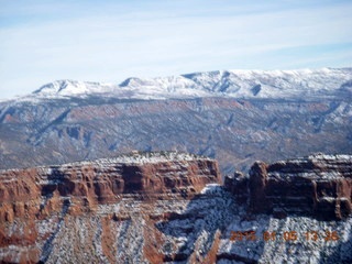 171 8v5. aerial - snowy canyonlands - Colorado hills - Hubbard-Gateway Canyons area