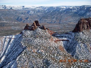 173 8v5. aerial - snowy canyonlands - Colorado hills - Hubbard-Gateway Canyons area