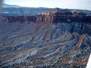 aerial - snowy canyonlands - Colorado hills - Hubbard-Gateway Canyons area