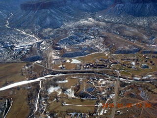 178 8v5. aerial - snowy canyonlands - Colorado hills - Hubbard-Gateway Canyons