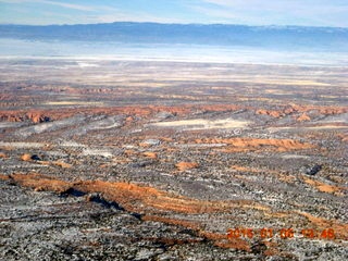 192 8v5. aerial - snowy canyonlands