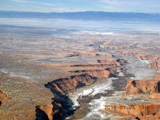 194 8v5. aerial - snowy canyonlands