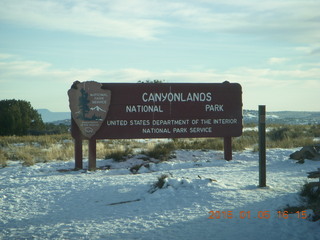 206 8v5. Canyonlands National Park sign