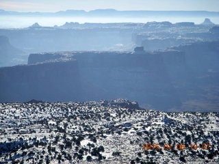 92 8v6. aerial - snowy canyonlands
