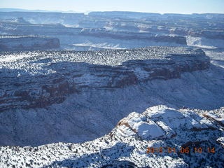 95 8v6. aerial - snowy canyonlands
