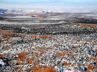 96 8v6. aerial - snowy canyonlands