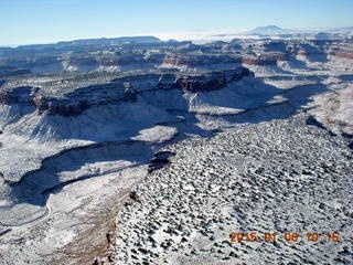 98 8v6. aerial - snowy canyonlands