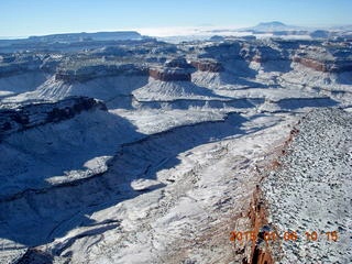 100 8v6. aerial - snowy canyonlands - Happy Canyon airstrip