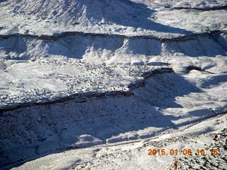 101 8v6. aerial - snowy canyonlands