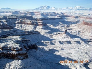 105 8v6. aerial - snowy canyonlands