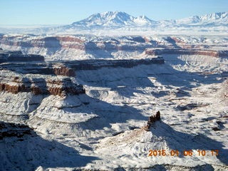 106 8v6. aerial - snowy canyonlands