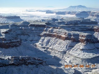 107 8v6. aerial - snowy canyonlands