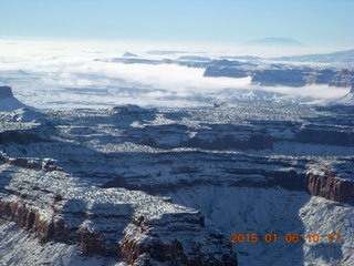 108 8v6. aerial - snowy canyonlands