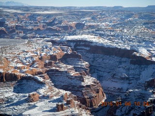 124 8v6. aerial - snowy canyonlands