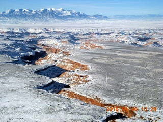 134 8v6. aerial - snowy canyonlands