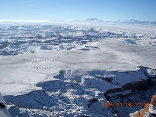 147 8v6. aerial - snowy canyonlands
