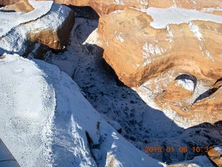 aerial - snowy canyonlands - Angel Point airstrip