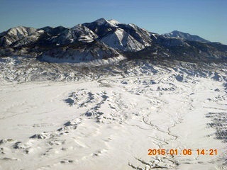 aerial - snowy Utah landscape