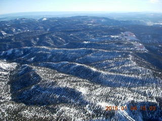 aerial - snowy Utah landscape